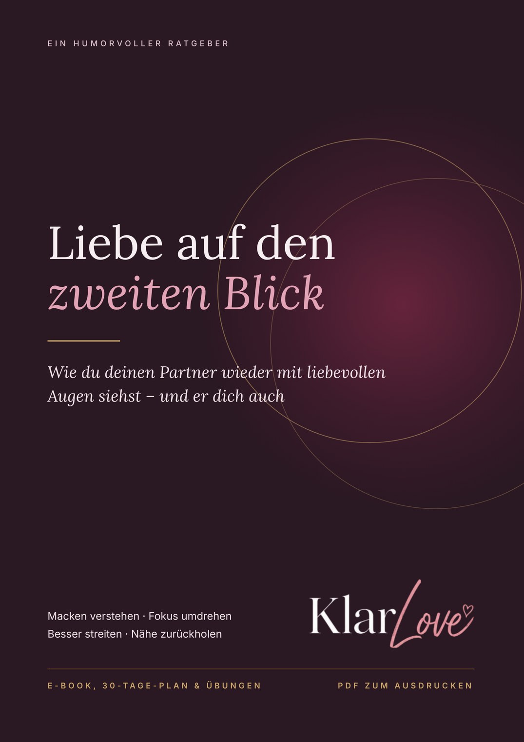 Cover des Ratgebers Liebe auf den zweiten Blick von KlarLove